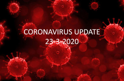 Coronavirus update: Monday 23 March 2020 Coronavirus update: Monday 23 March 2020